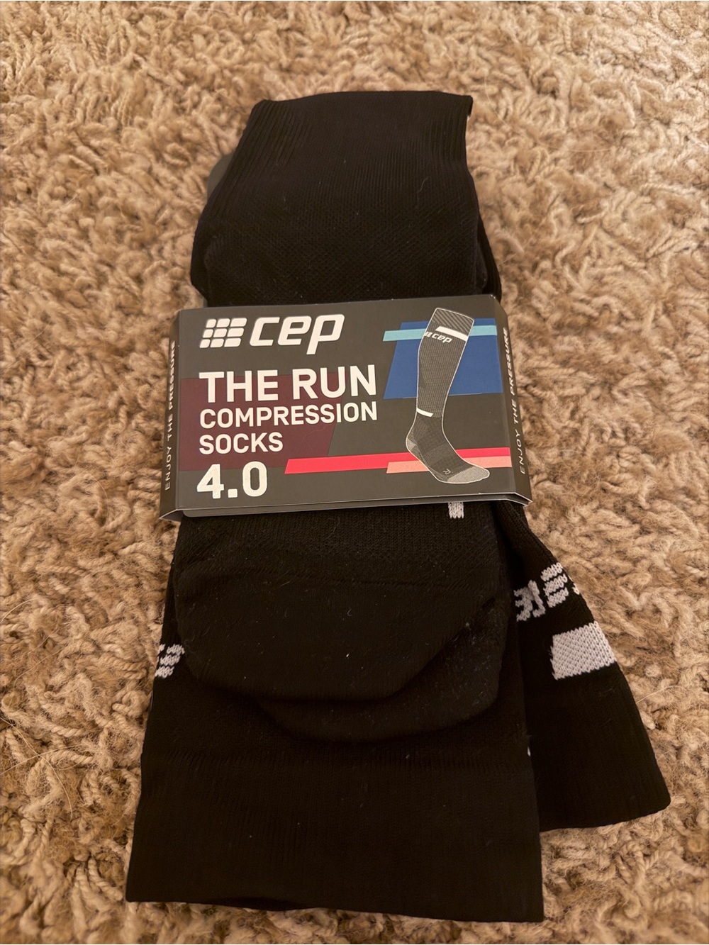 CEP The Run Compression Socks 4.0 Women Size II Black Knee High NWT